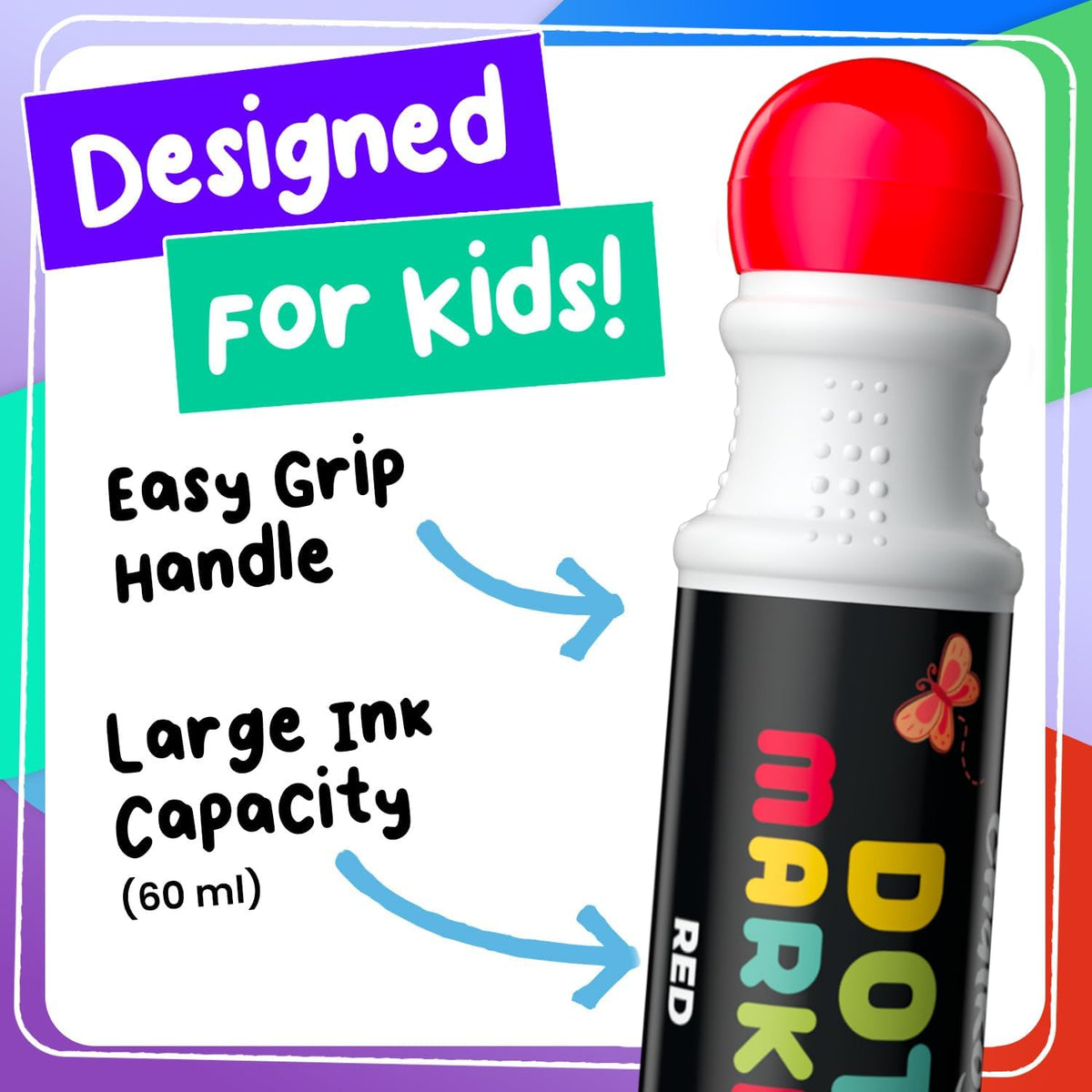 Chalkola 6 Count Washable Dot Markers