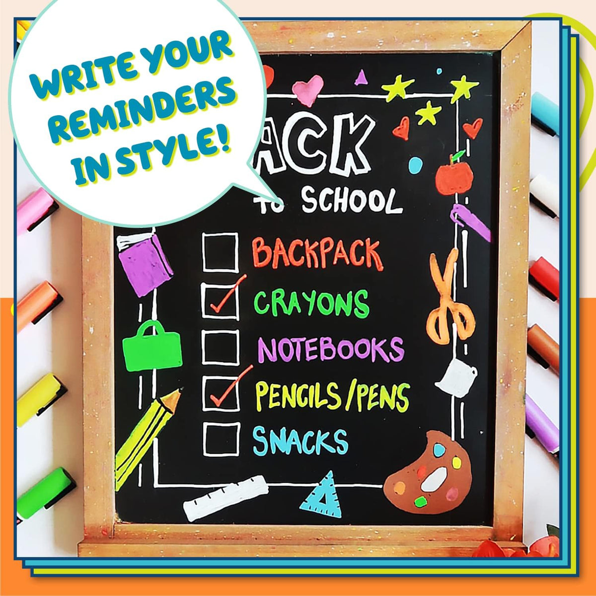 3mm Bright Chalk Pens (Pack of 10)