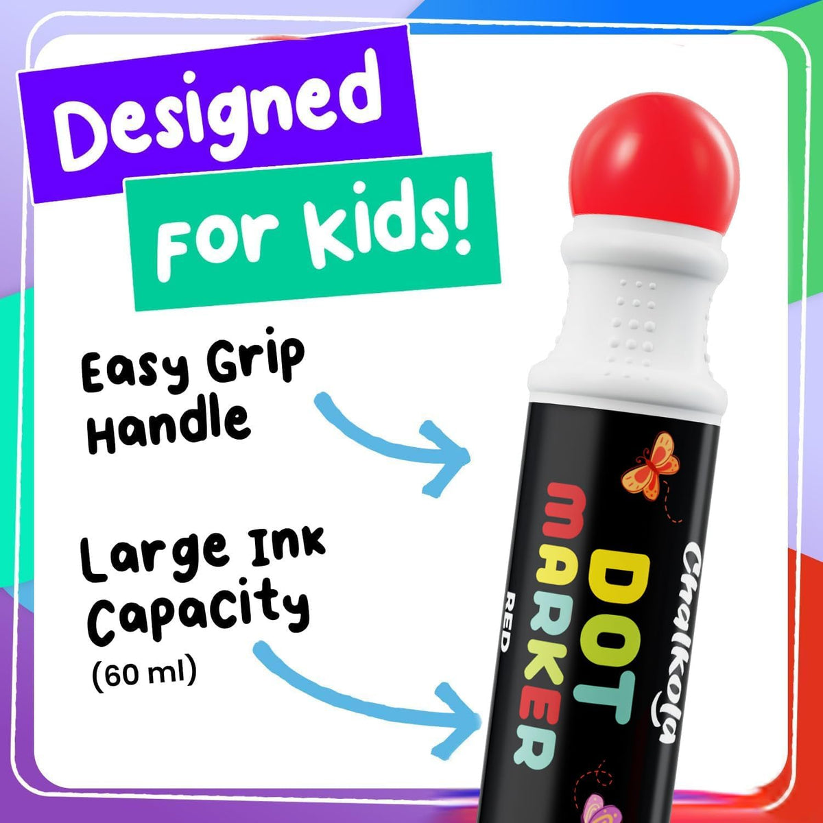 Chalkola 16 Count Washable Dot Markers