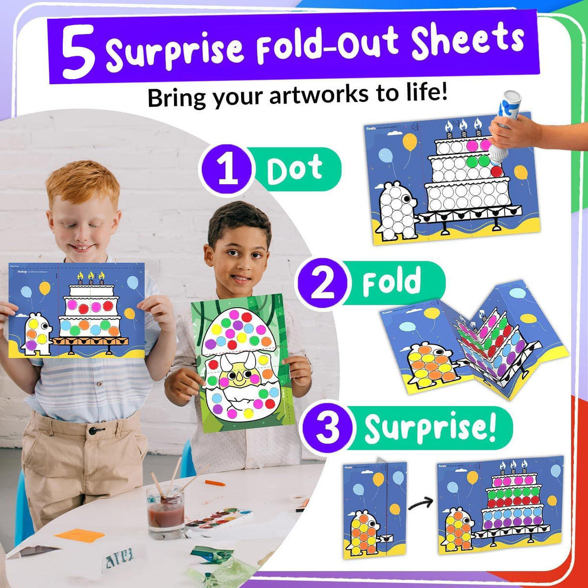 Chalkola 8 Count Washable Dot Markers