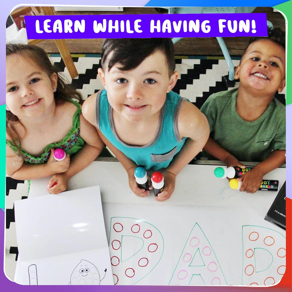 Chalkola 6 Count Washable Dot Markers