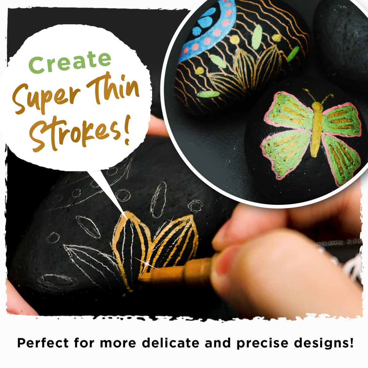 Metallic Chalk Markers - Reversible Nib | Pack of 10