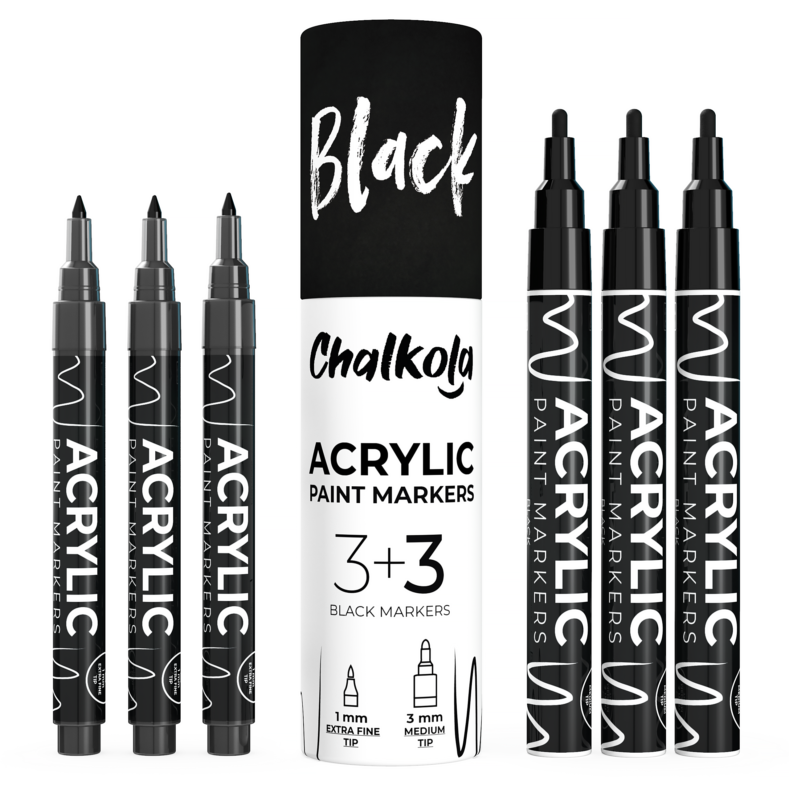 27 Acrylic Extra Fine Tip + 15 Oil Based Fine Tip Markers Bundle