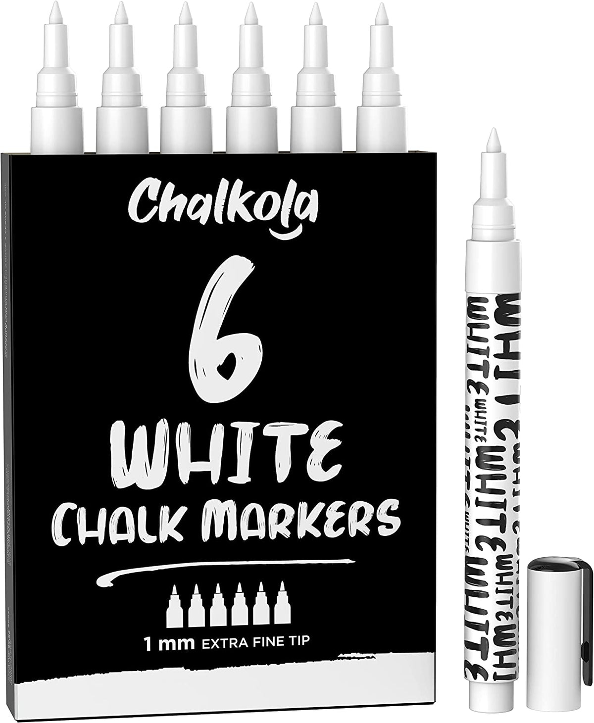 White Liquid Chalk Marker Pen (6 Pack)