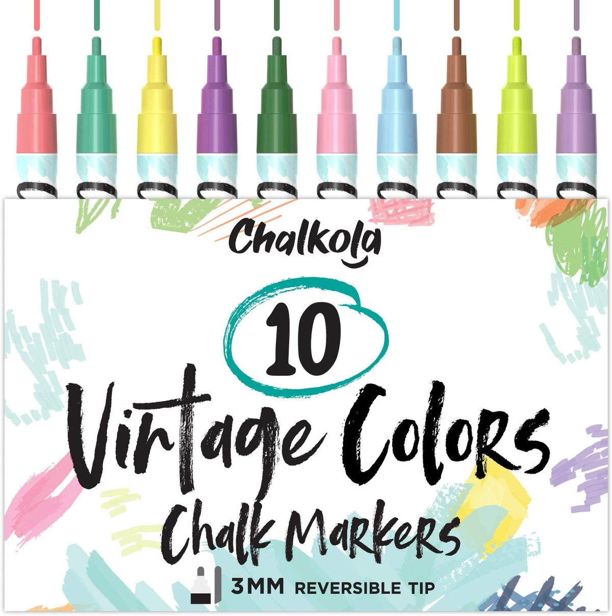Vintage Colour Liquid Chalk Markers - Pack of 10