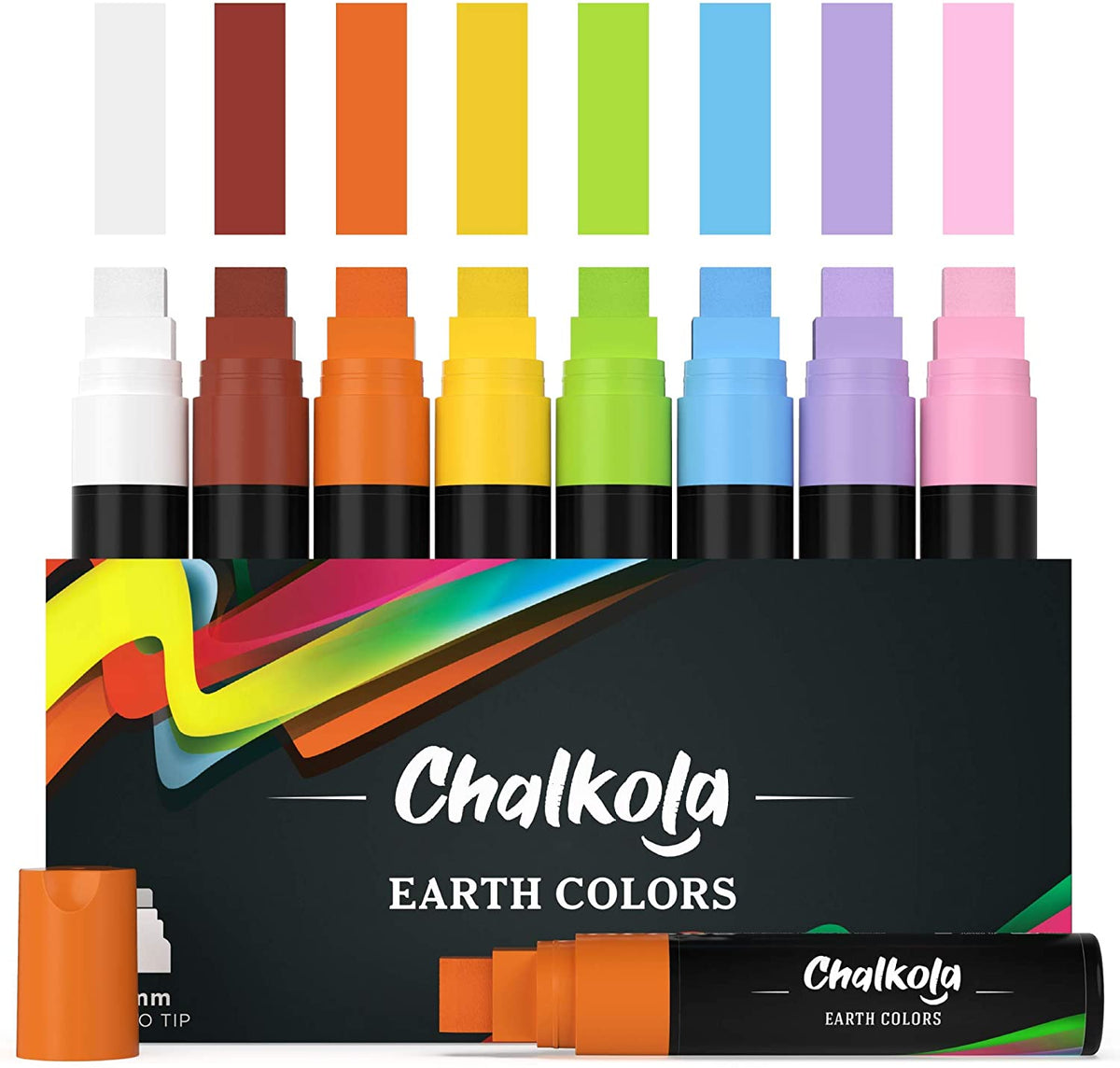 Jumbo Color Chalk Markers with 15mm Nib - Pack of 8 Pens