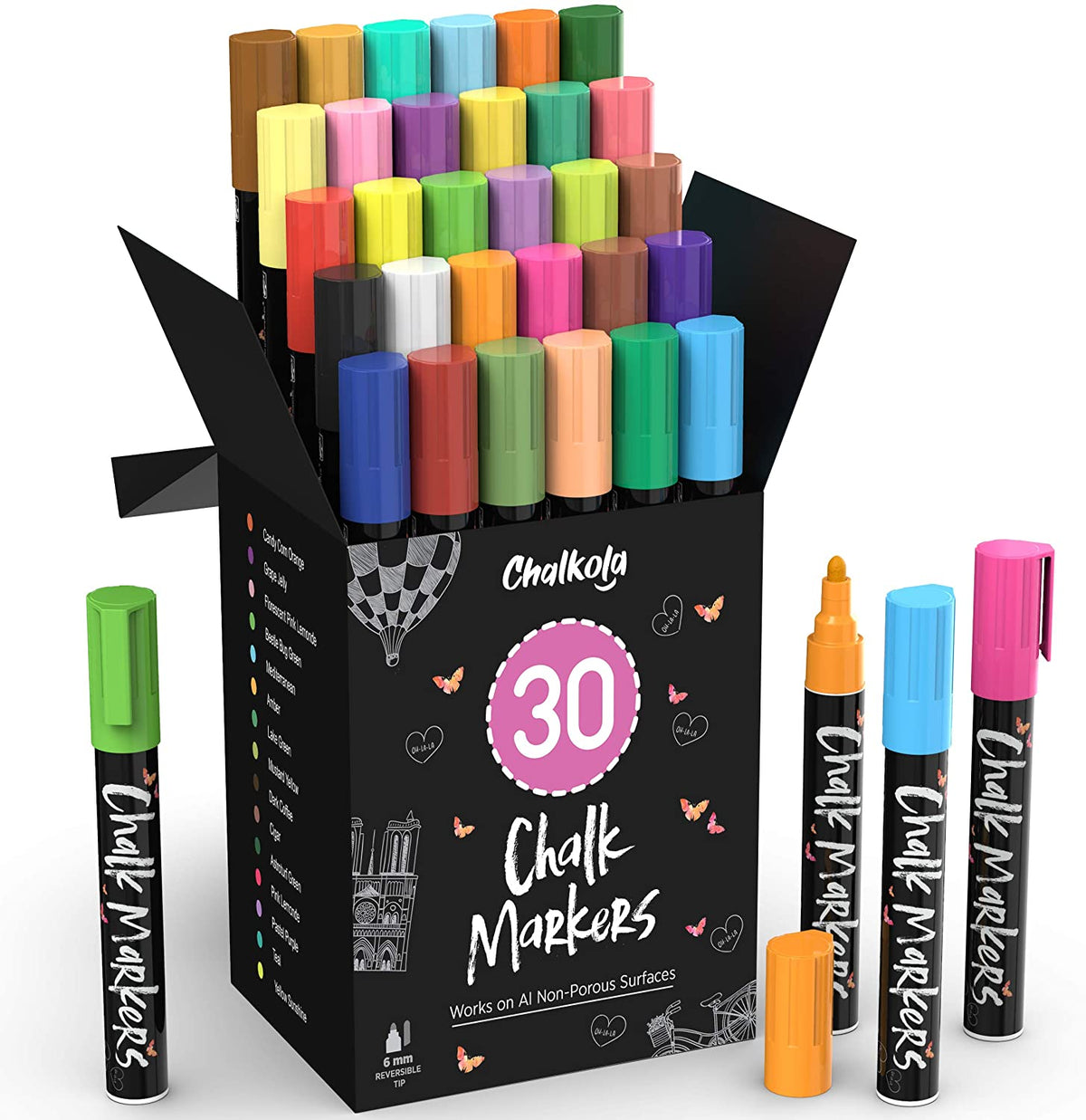 Neon &amp; Pastel Chalk Markers Pack of 30