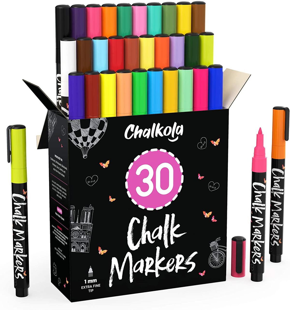 Neon &amp; Pastel Chalk Markers Pack of 30