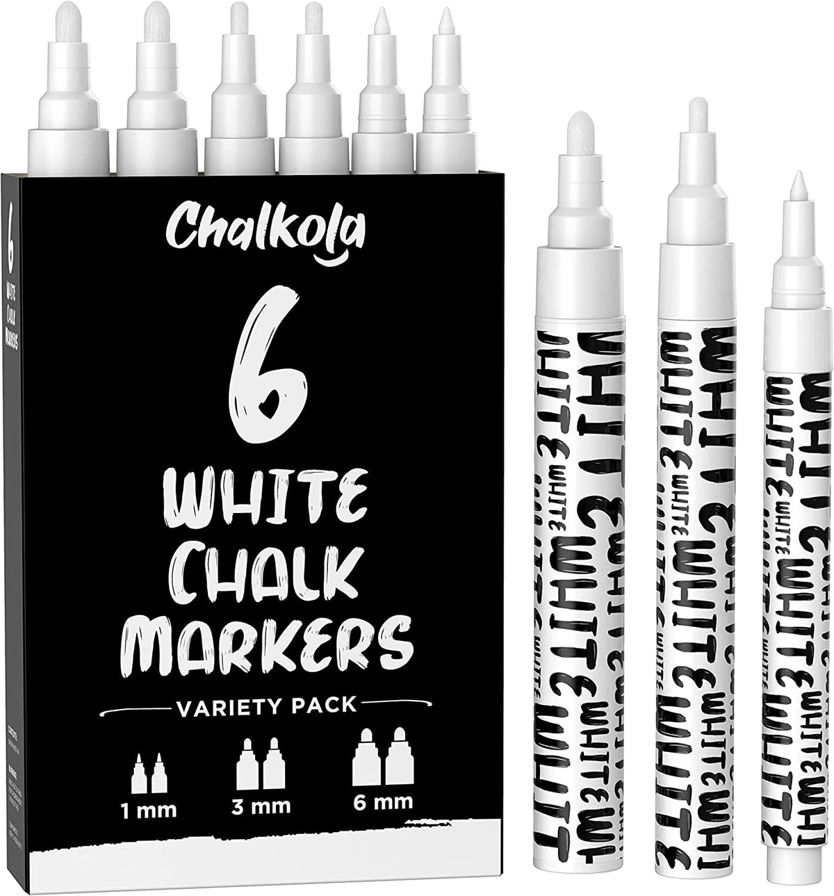 White Liquid Chalk Marker Pen (6 Pack)