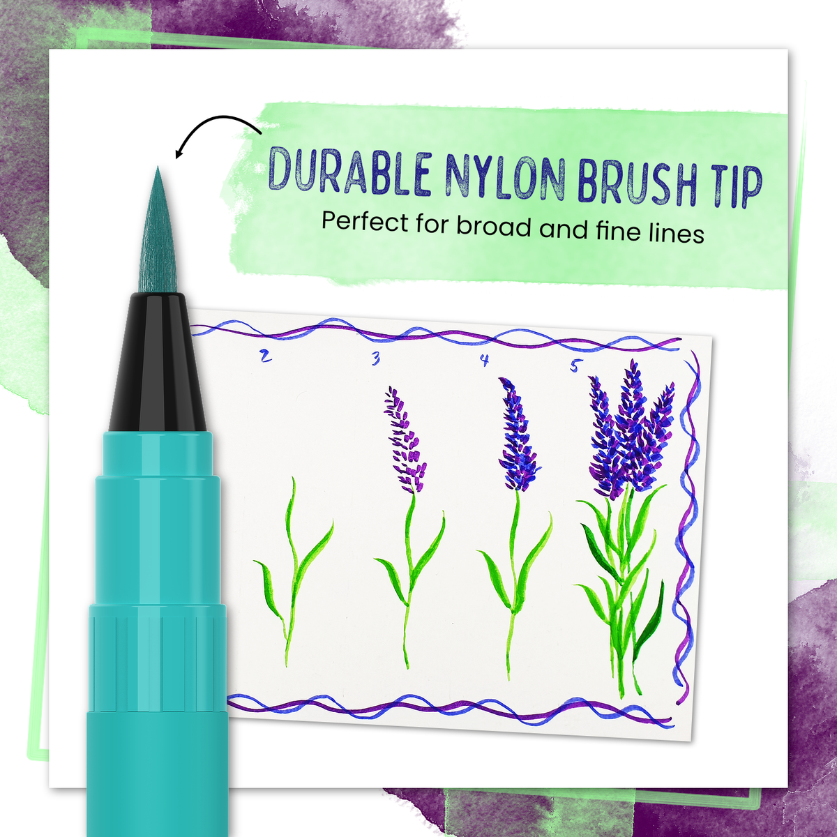 Watercolour Brush Pens &amp; 2 Blending Brushes